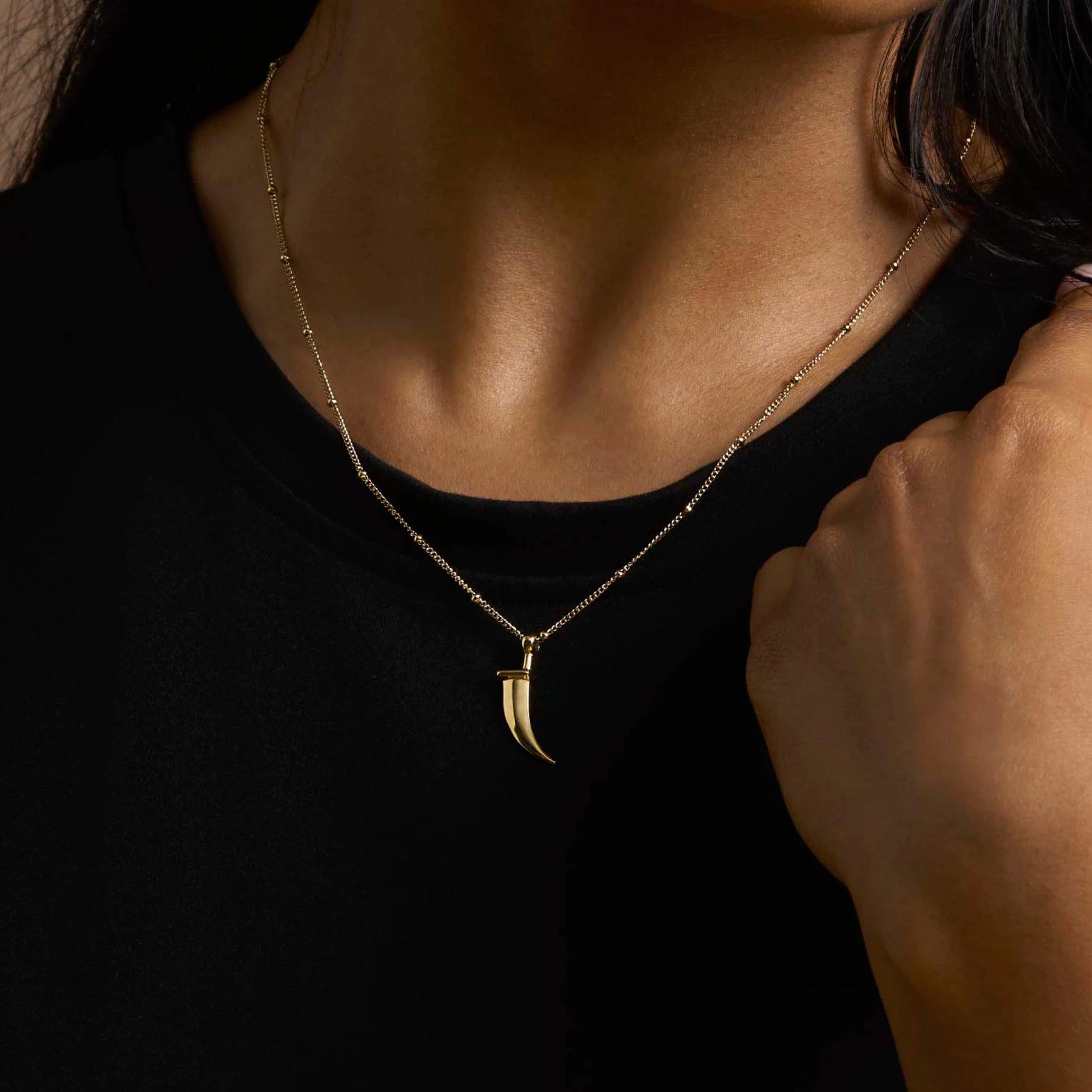 Kirpan necklace premium pendant – Sikh symbol jewellery in gold and silver