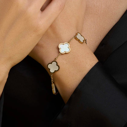 Kismat Clover Pearl Bracelet