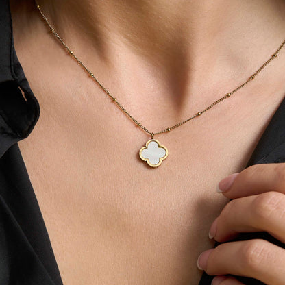 Kismat Clover Pearl Necklace