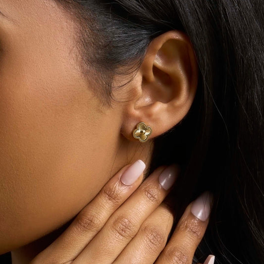 Kismat Clover Stud Earrings