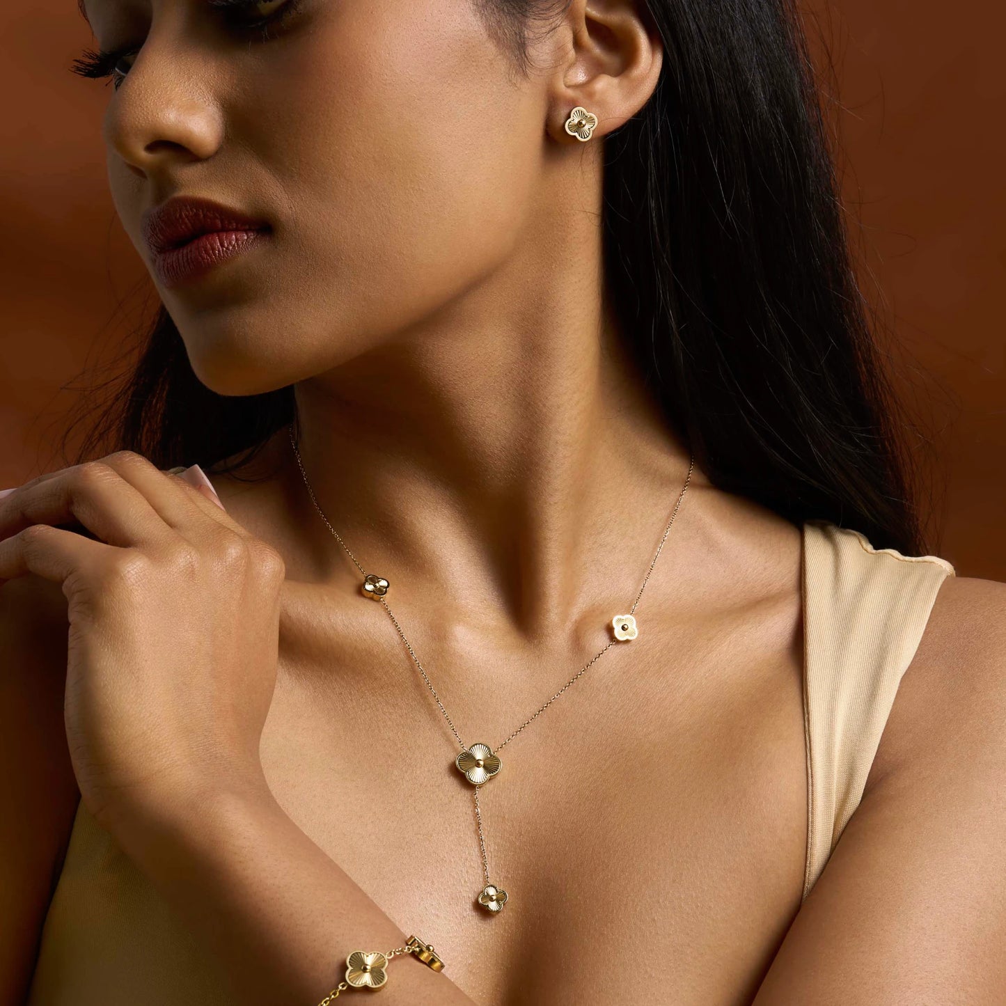 Kismat Clover Stud Earrings