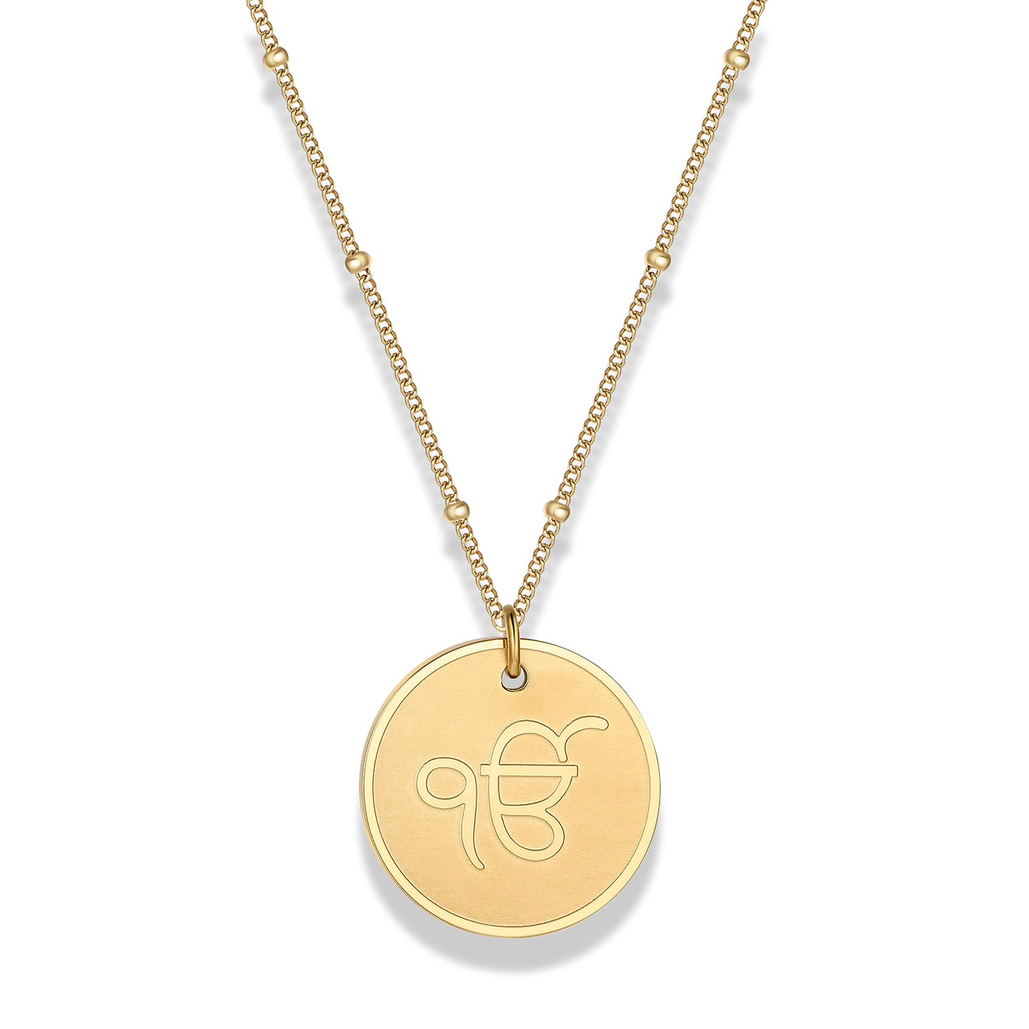 Ik Onkar necklace premium pendant – Sikh symbol jewellery in gold and silver