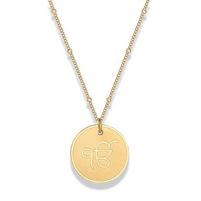 Ik Onkar necklace premium pendant – Sikh symbol jewellery in gold and silver