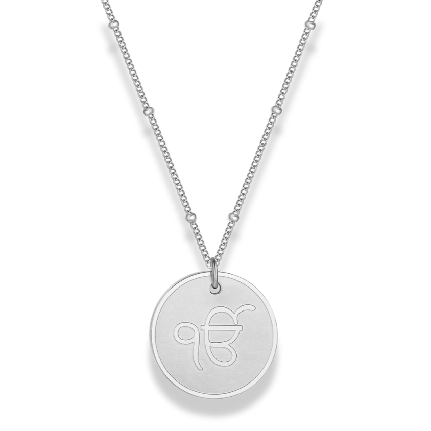 Ik Onkar necklace premium pendant – Sikh symbol jewellery in gold and silver