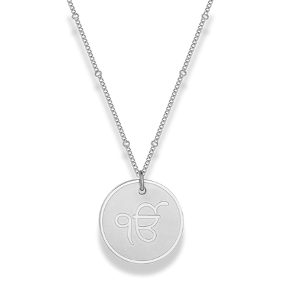 Ik Onkar necklace premium pendant – Sikh symbol jewellery in gold and silver