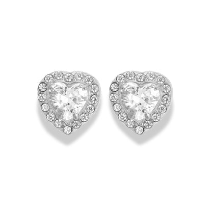 Radiant Shine Heart Stud Earrings